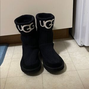 UGG Black Knit Boots